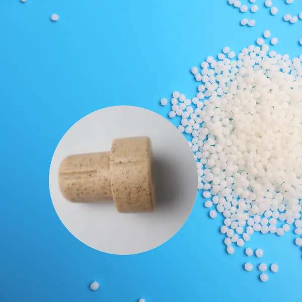 TPE/TPV/TPS Granular Materials for Foam Imitation Wood-colored Wine Bottle Stopper photo-5