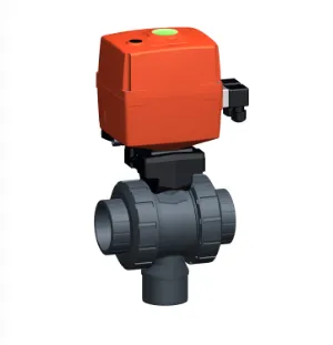 Electric Actuated Ball Valve 220V ABS Type 127 Butt Fusion for Water Treatment System photo-2