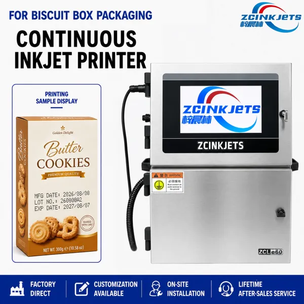 Biscuit Box CIJ Printer for Product Coding on Paper Carton Packaging