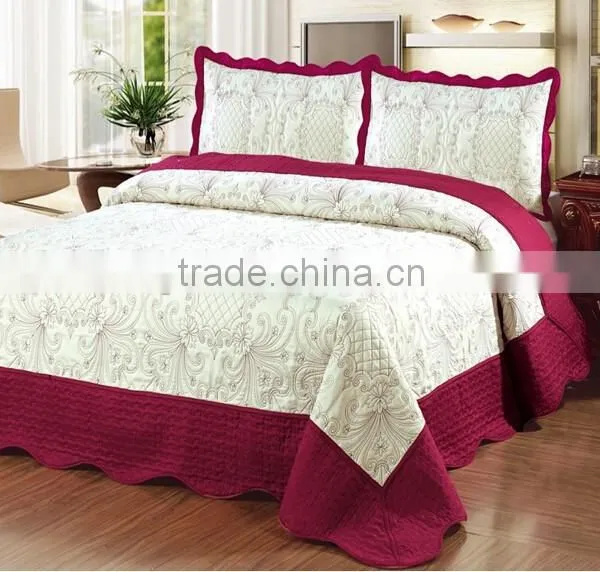 Hot Sale 3Pcs Embroidered Quilt Set photo-3