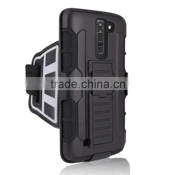 Sweatproof and Detachable Sports Armband,key and Credit Card Holder Dual Layers Protective for LG K7