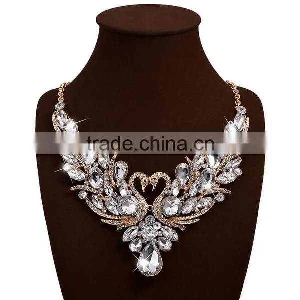 Fashion Summer Luxury Swan Beautiful OL Delicate Noble Pendant Necklace Women Collier Choker Collar Jewelry photo-6
