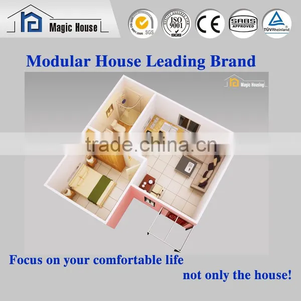 Prefabricated One Bedroom With Bathroom/Luxry Prefab Houses Easy Assemble photo-2