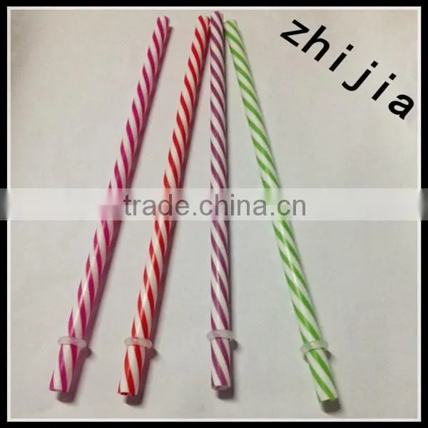 Colorful Plastic Wrapped Acrylic Red Straw photo-6