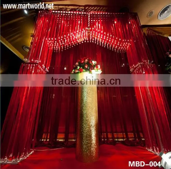 Red wedding stages decorations crystal background wedding decorations(MBD-004)