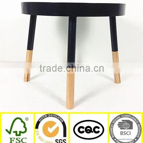 Best-selling Modern Designable Furniture Folding KD Wooden Round Coffee Table