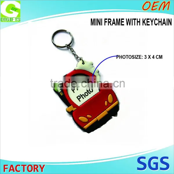 3D Customized Logo Mini Frame 2"X3" Photo Frame w Keychain Name Program