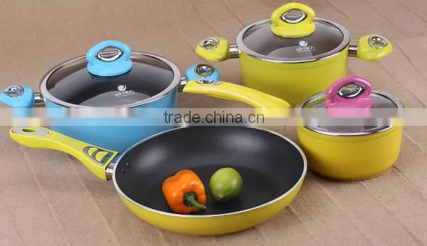 Non Stick Forging Aluminum Fry Pan & Pot Set Risoto Elmich S-05 photo-2