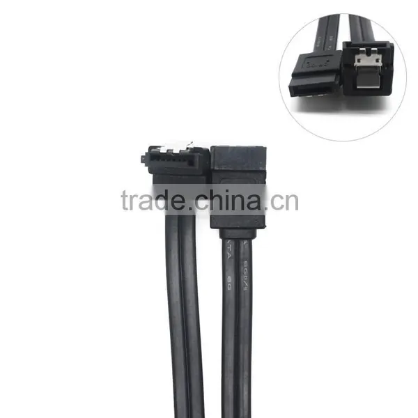 Black Sata Data Extention Cable Right to Straight 7 Pin photo-2