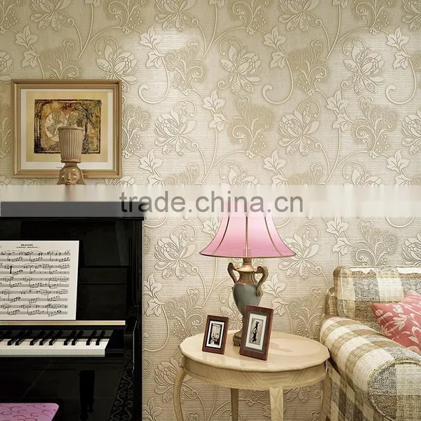PVC Waterproof Deep Embossed Wallpaper for Living Room photo-3