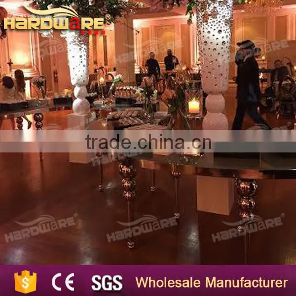 Full Circle Wedding Half Round Stainless Steel Wedding Moon Dining Table photo-3