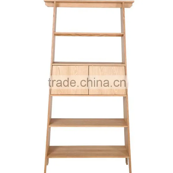 Newest Modern Design Solid Wood Kitchen Rack With Showcase photo-2