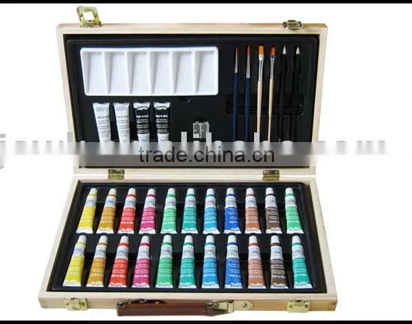 Painting Set With Wooden Box