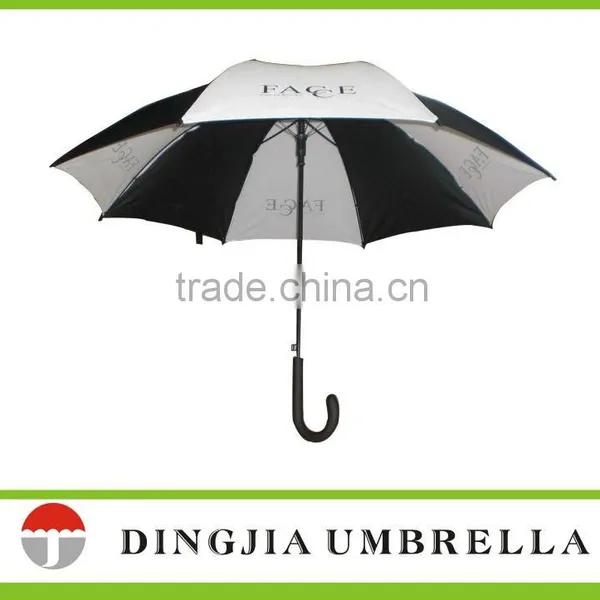 Black Red Polyester Layer Straight Umbrella Frber Frame photo-4