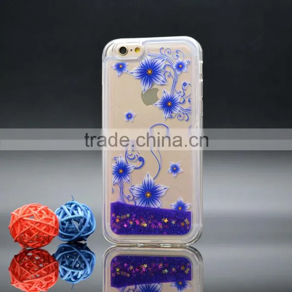 Mobile Phone Jelly TPU Case For Iphone 6 4.7",For Iphone 6 Case TPU Quicksand Liquid Glitter Case photo-4