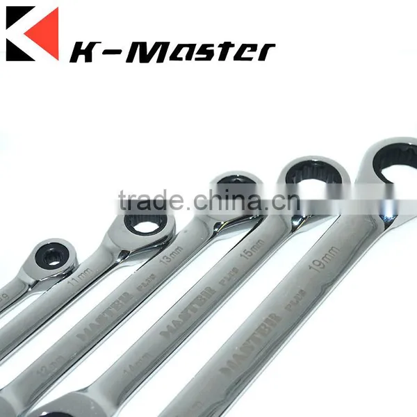 K-Master Mirror Polished Chrome Plated Double Ratchet Wrench photo-3