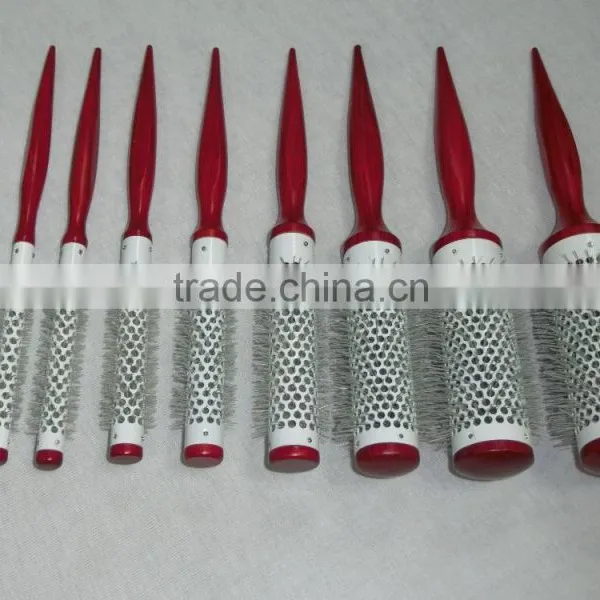 Short Hair Boar Bristle Wooden Hair Brush photo-3
