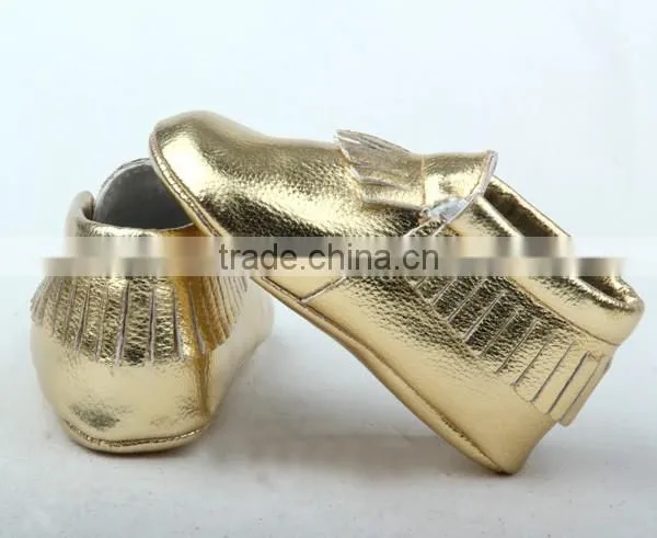 Popular All Market 100% Sheep Leather Fringes Baby Moccs photo-5