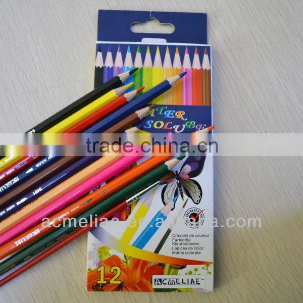 7" Standard Size Hexagonal Shape High Quality 3.0mm Water Color Lead Water Soluble Color Pencil photo-2