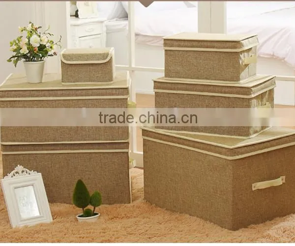 WBN-1: MuJia Wholesale Cotton and Linen Storage Box, Toys, Underwear, Clothes Storage,felt Toy Storage,wardrobe Box photo-3