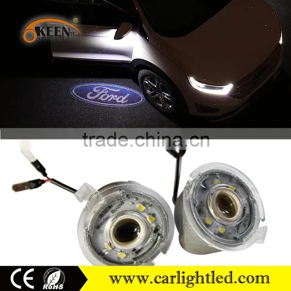 New Product 2016 KEEN Side Mirror Led Laser Car Logo Light Auto Logo Projection Wireless Car Logo Light for Ford Explorer photo-3