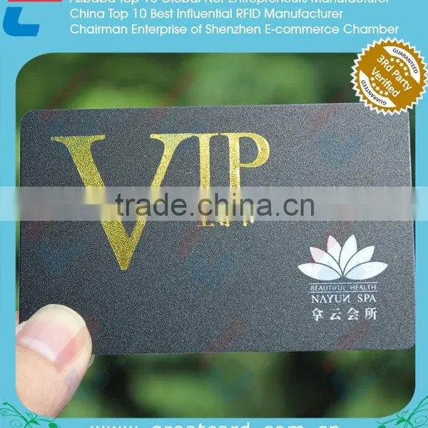 Silver Hot Foil PVC VIP Card With Black Plastic Business Card photo-3
