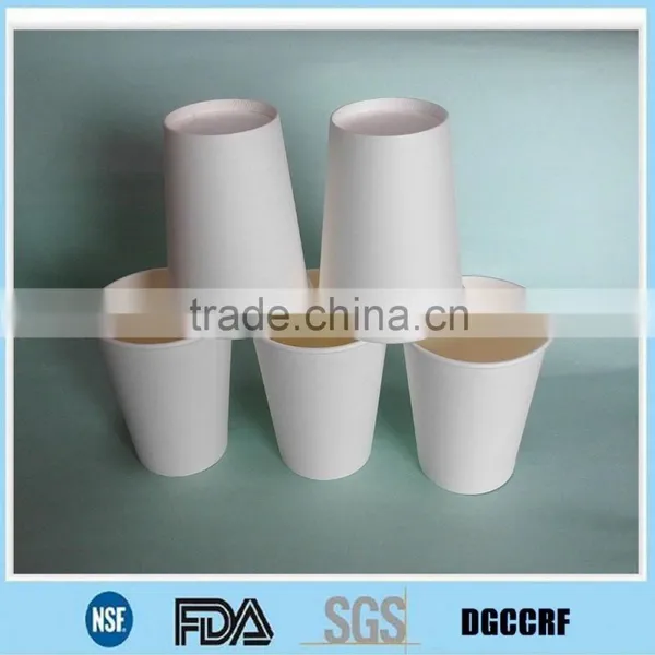 Single Wall White Plain Paper Cup With Black Cover Lids photo-6