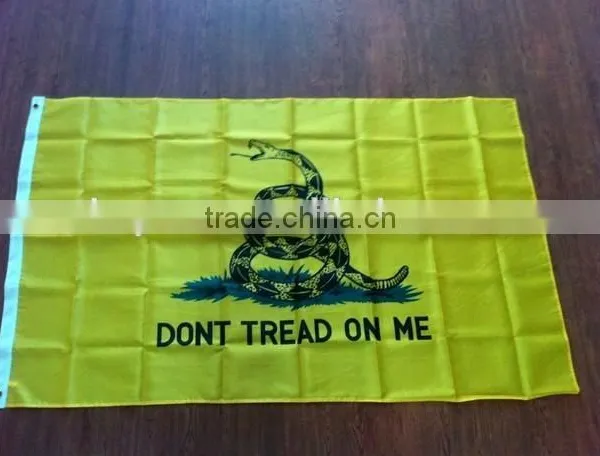 Yellow Binding Screen Printed Decorative Flags With Grommets photo-2