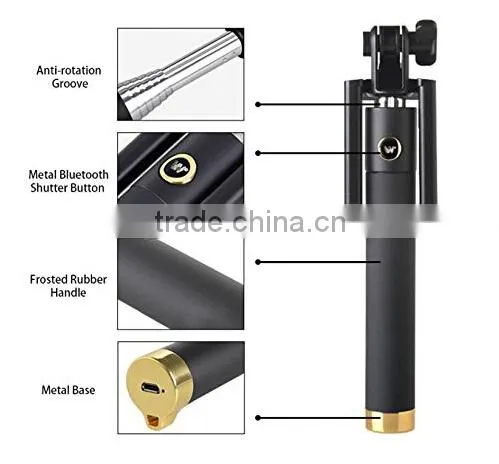 Extendable Selfie Stick Mini Wholesaling, Colorful Selfie Stick Foldable With Cable