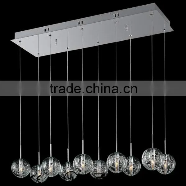 LL0068 Led Crystal Chandelier Hallway Globe Glass for Hotel