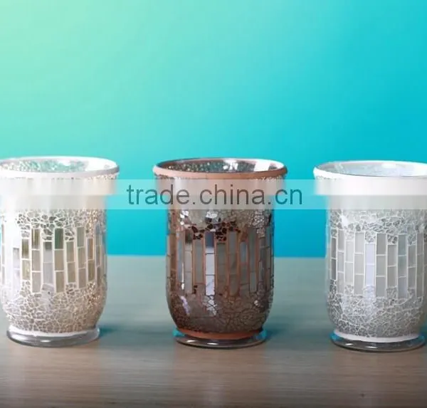 Glass Mosaic Decorative Hurricane Lantern photo-4