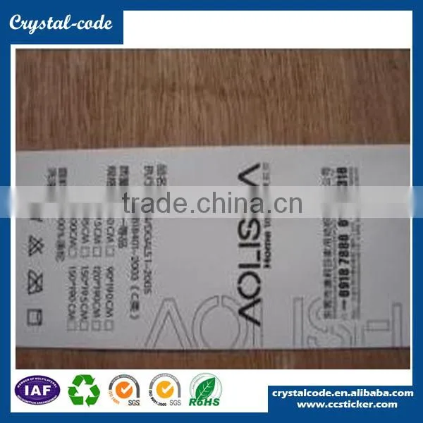 2015 Hign Density Clothing Low Minimum Custom White Background Nylon Label photo-2