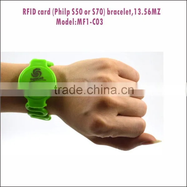 Custom Logo Printed ABS 125KHz RFID Smart Key Card Bracelet For Event
