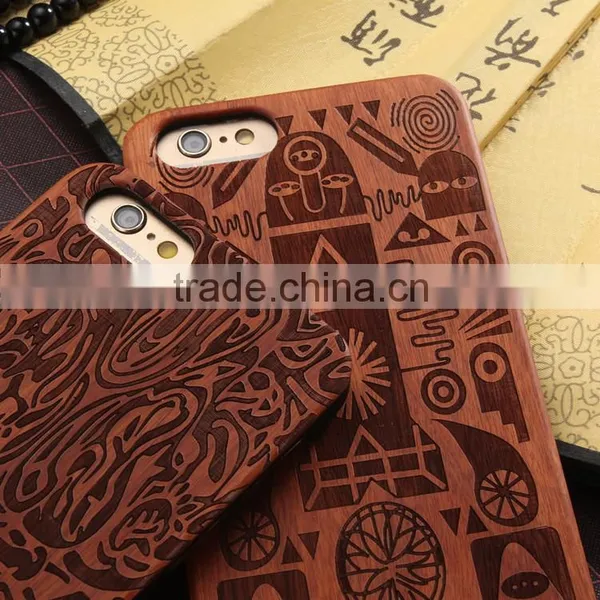 Supplier Carved Wood Cover Case for IPhone 5 5S Wooden Case photo-2