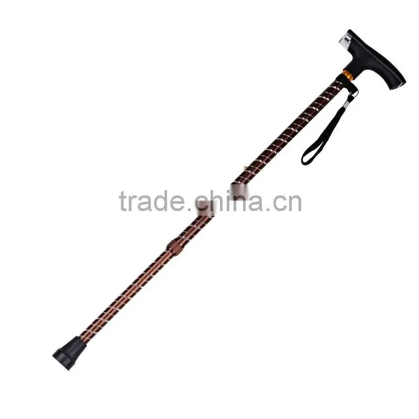 Aluminum Two Sections Ten Points Adjustable Telescopic Elder Old Man Walking Stick With Led Light photo-4