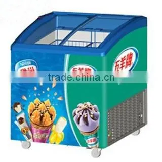 Double Door Sliding Glass Door Ice Cream Freezer With CE photo-3