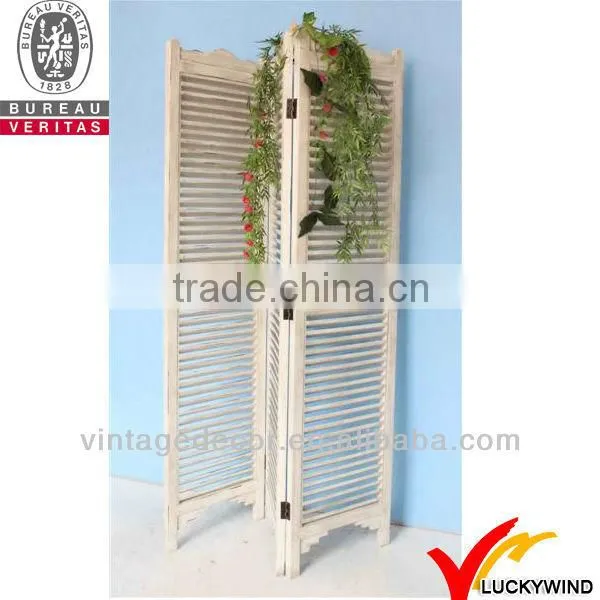 Shabby Chic White Wooden Screen