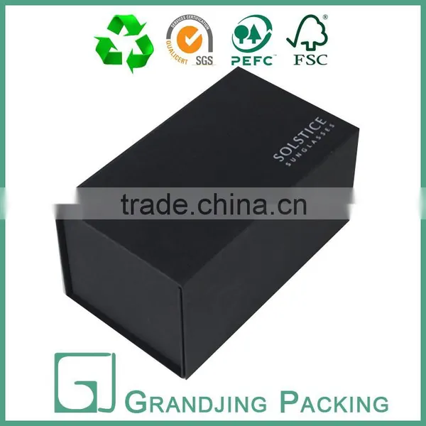 High Quality Recycled Black Folding Packaging Paper Box photo-3