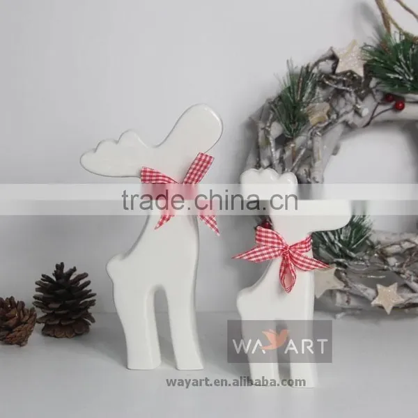 Red and White Christmas Reindeer of Xmas Decoration photo-3
