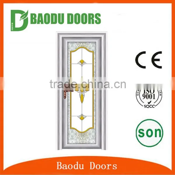 Beautiful Aluminum Toilet Door Soundproof Interior Glass Door photo-5