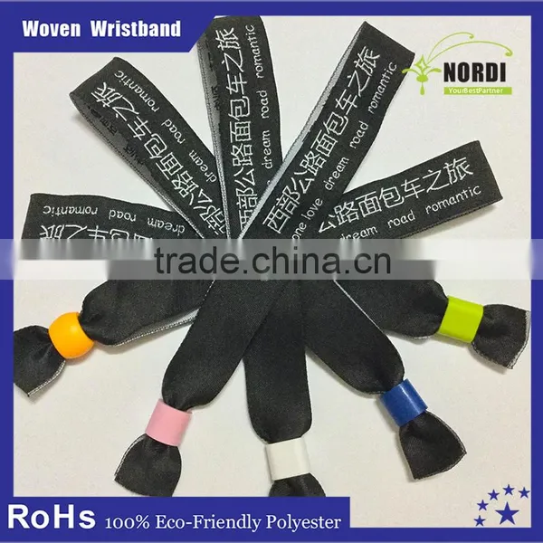 Single Time Using Custom Festival Woven Fabric Wristband for Event/Bracelet/Wristband Strap