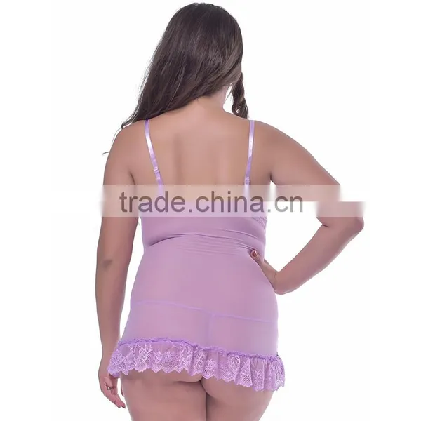 Deep v Lace Floral Border Sexy Transparent Lingeries photo-2