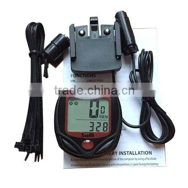 14function Sunding Bike Odometer Wired Bicycle Computer photo-3