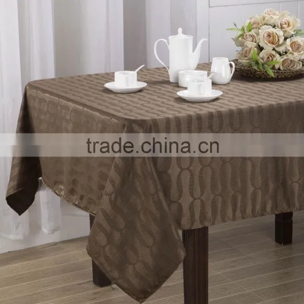 Damask Polyester Table Cloth Ready Made Custom photo-2