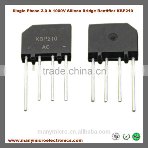 Single Phase 2.0 A 1000V Silicon Bridge Rectifier KBP210 photo-3
