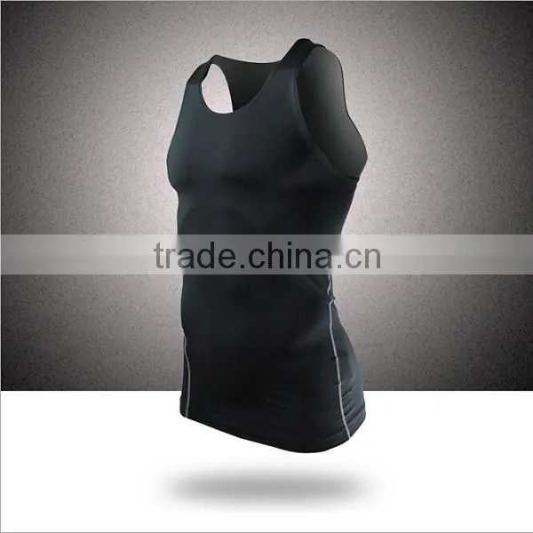 2015 New Products Gym Fitness T-shirt Quick Drying Men's Compression Fitness Clothes photo-6