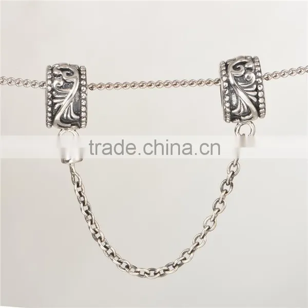 925 Sterling Silver Custom Design Safety Chains Antique Finshing European Bracelets Chains New Arrival Safety Chains photo-2