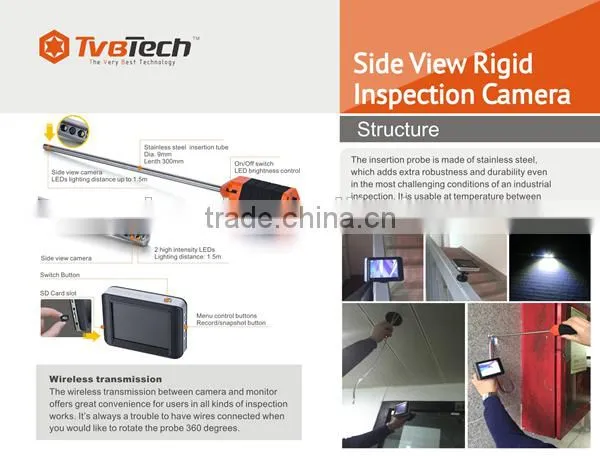 Color 3.5'' LCD Monitor Video Borescope Camera System With 9mm Tube for Wall Cavity Inspection photo-6