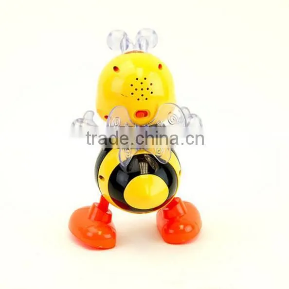 Custom Dancing Bee LED Light & Sounds Swing Legs Waving Hands Wink Eye Electric Toy/Make Your Own Design Electric Toys Factory photo-2