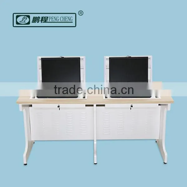 2 Person Seat Use Study Room Flip-up Computer Table photo-2